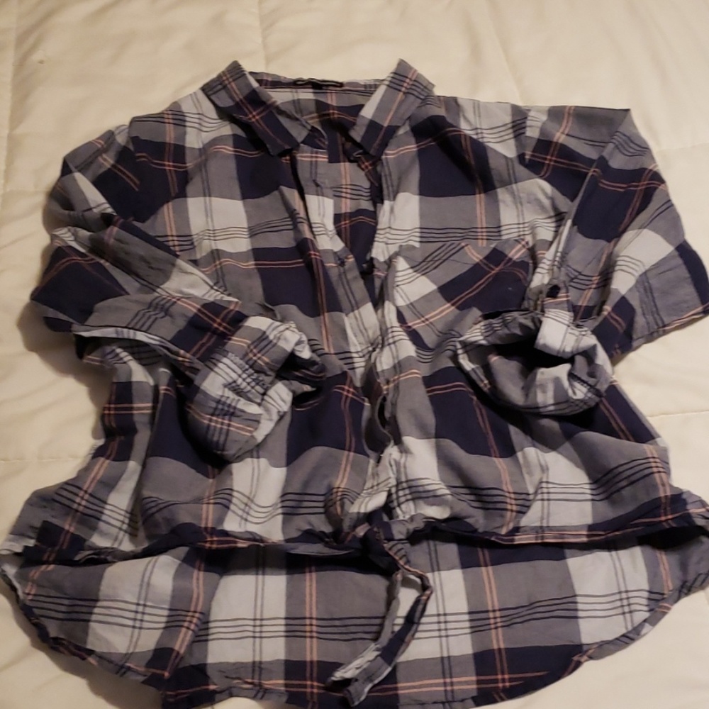 Charlotte Russe Plaid Top